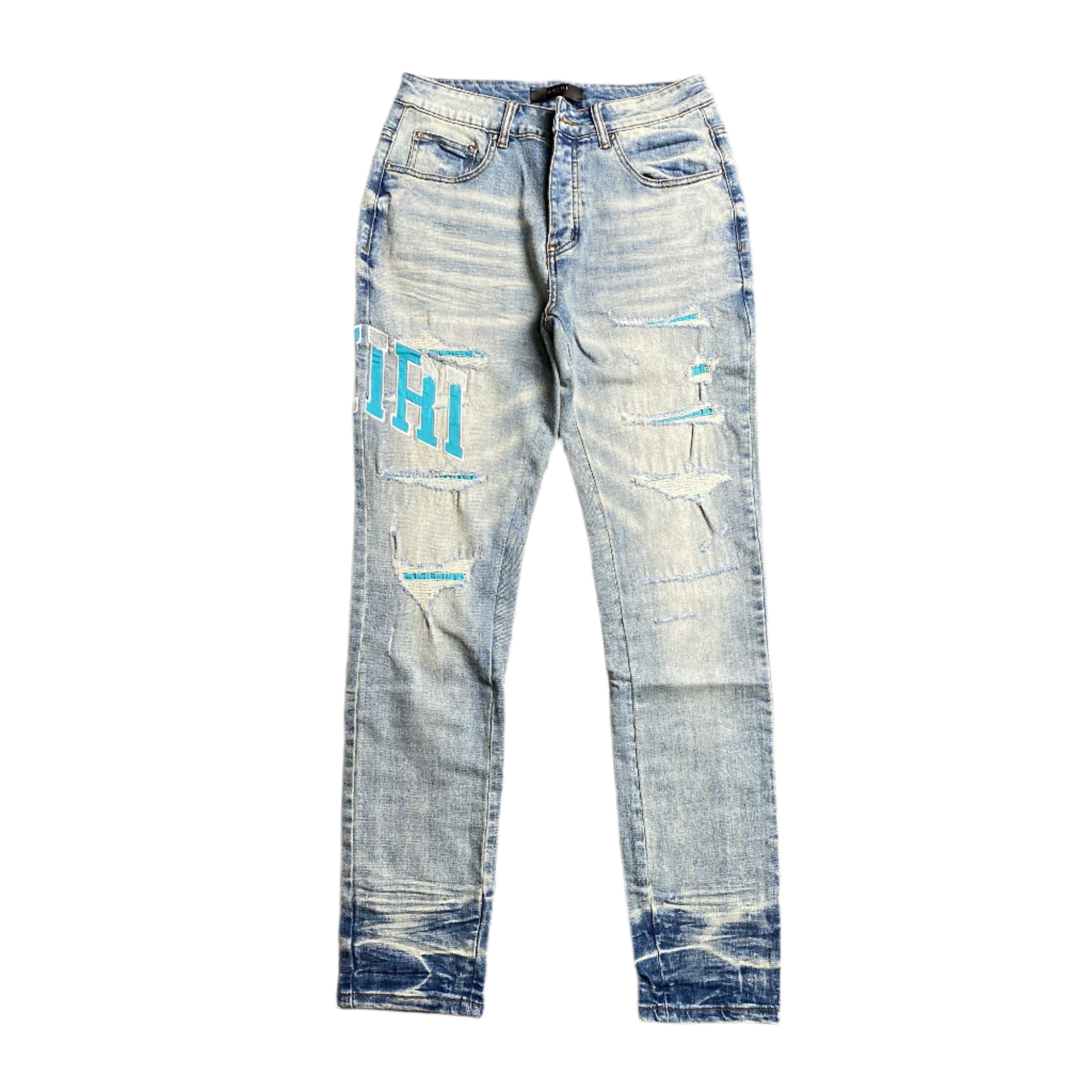 AMIRI VARSITY LOGO JEANS