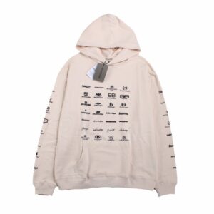 Balenciaga Beige Multilogo Hoodie