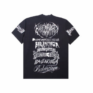 Balenciaga Multi-Logo T-Shirt (Black)
