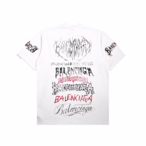 Balenciaga Multi-Logo T-Shirt (White)