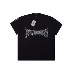 Balenciaga T-shirt with Gothic Flame Logo