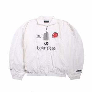 Balenciaga White Zip-Up Track Jacket