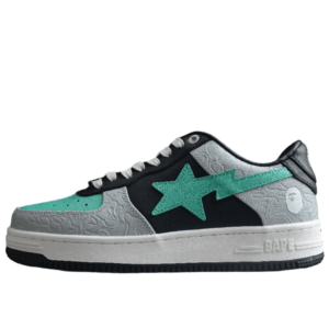 BAPE STA Low-Top Aqua and Grey Sneakers