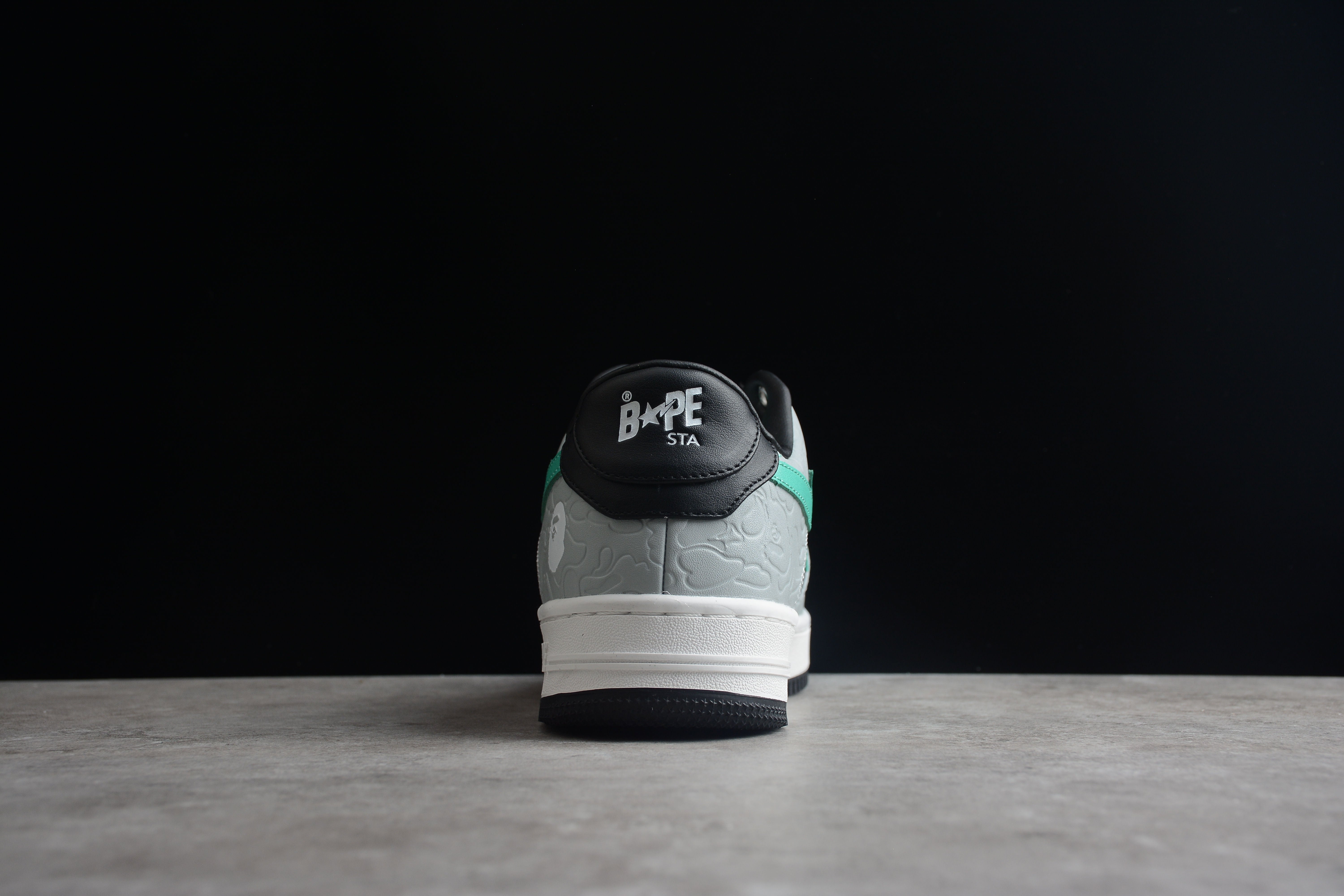 BAPE STA Low-Top Aqua and Grey Sneakers - Image 4
