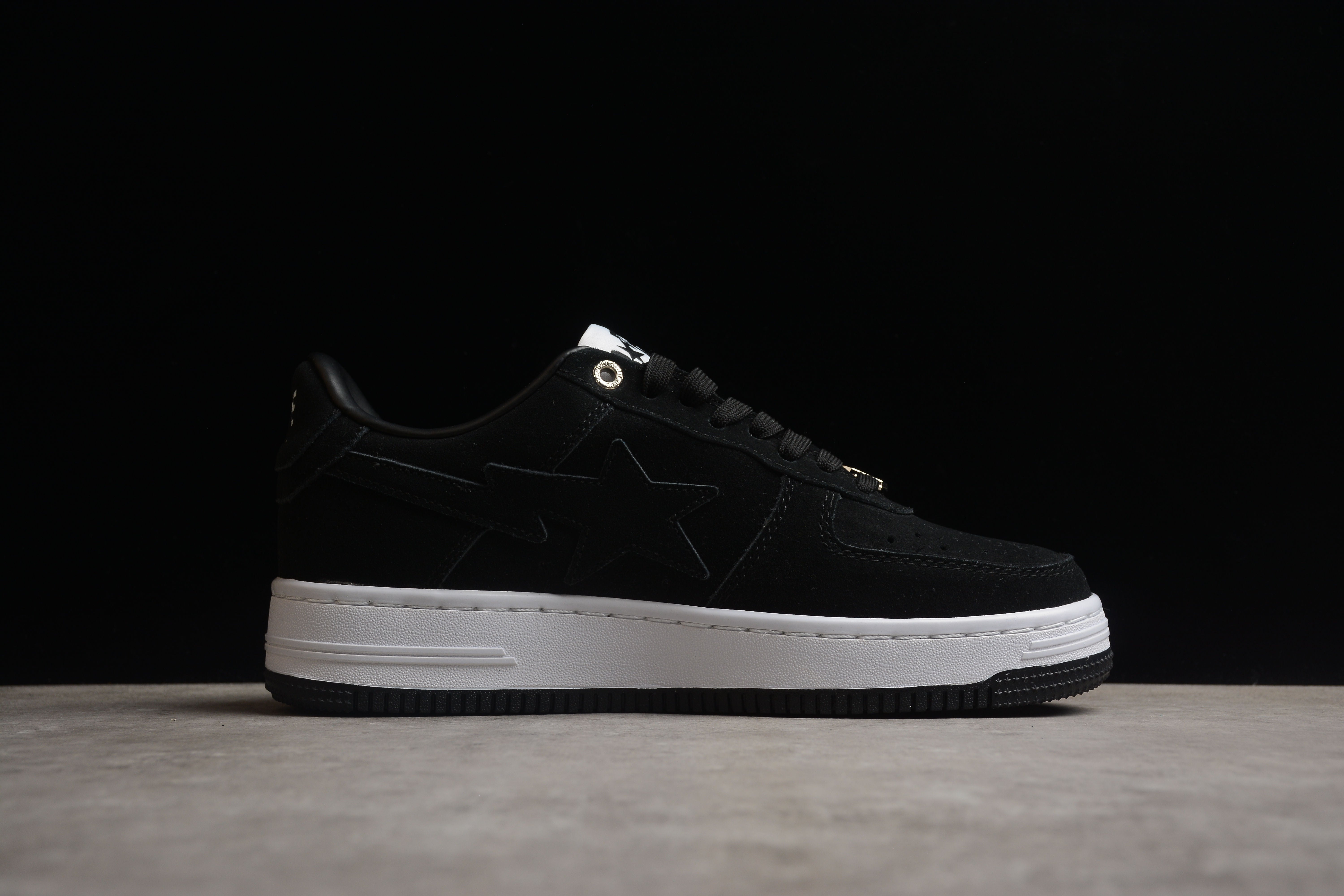 BAPE STA Low-Top Black Suede Sneakers - Image 7