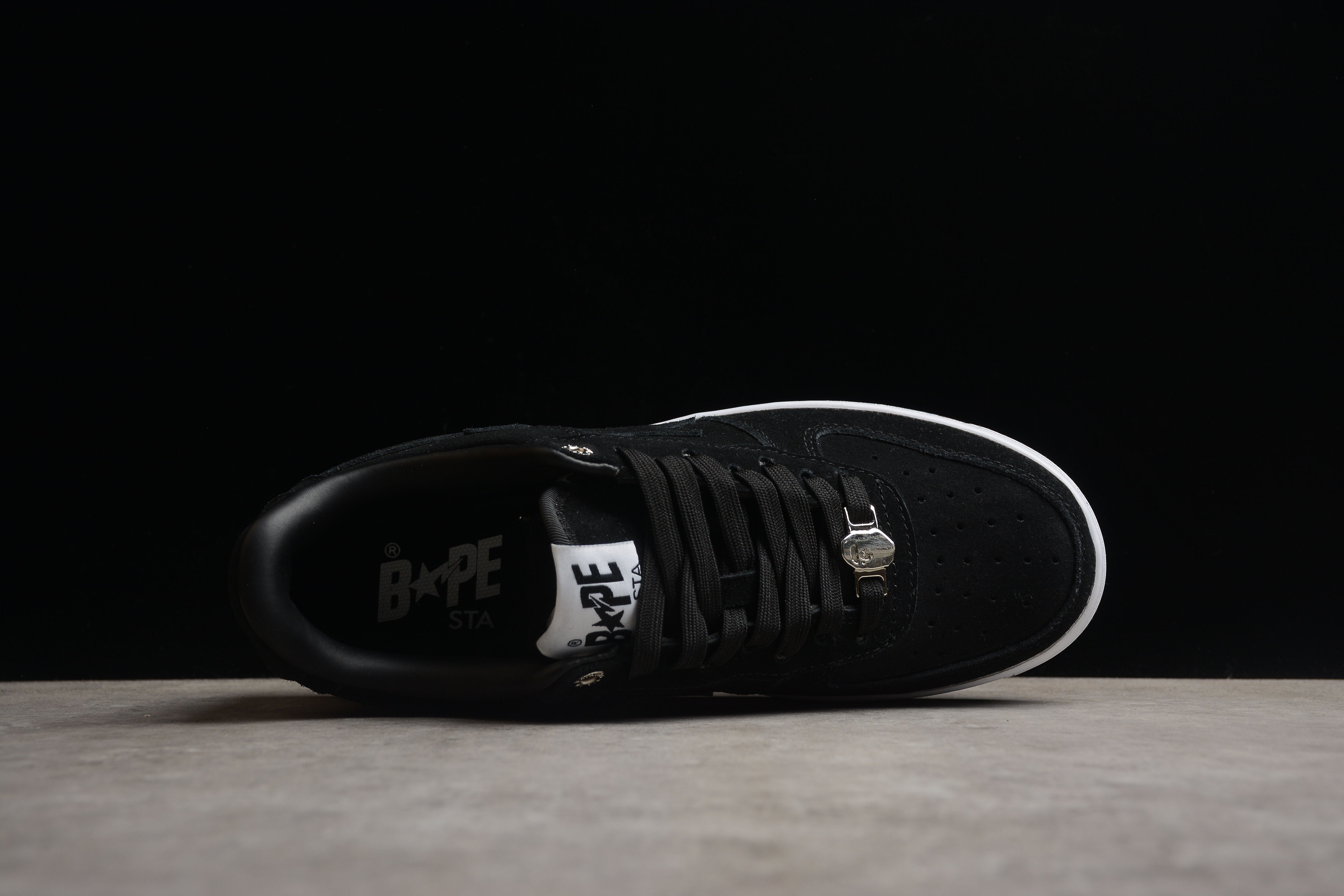BAPE STA Low-Top Black Suede Sneakers - Image 6
