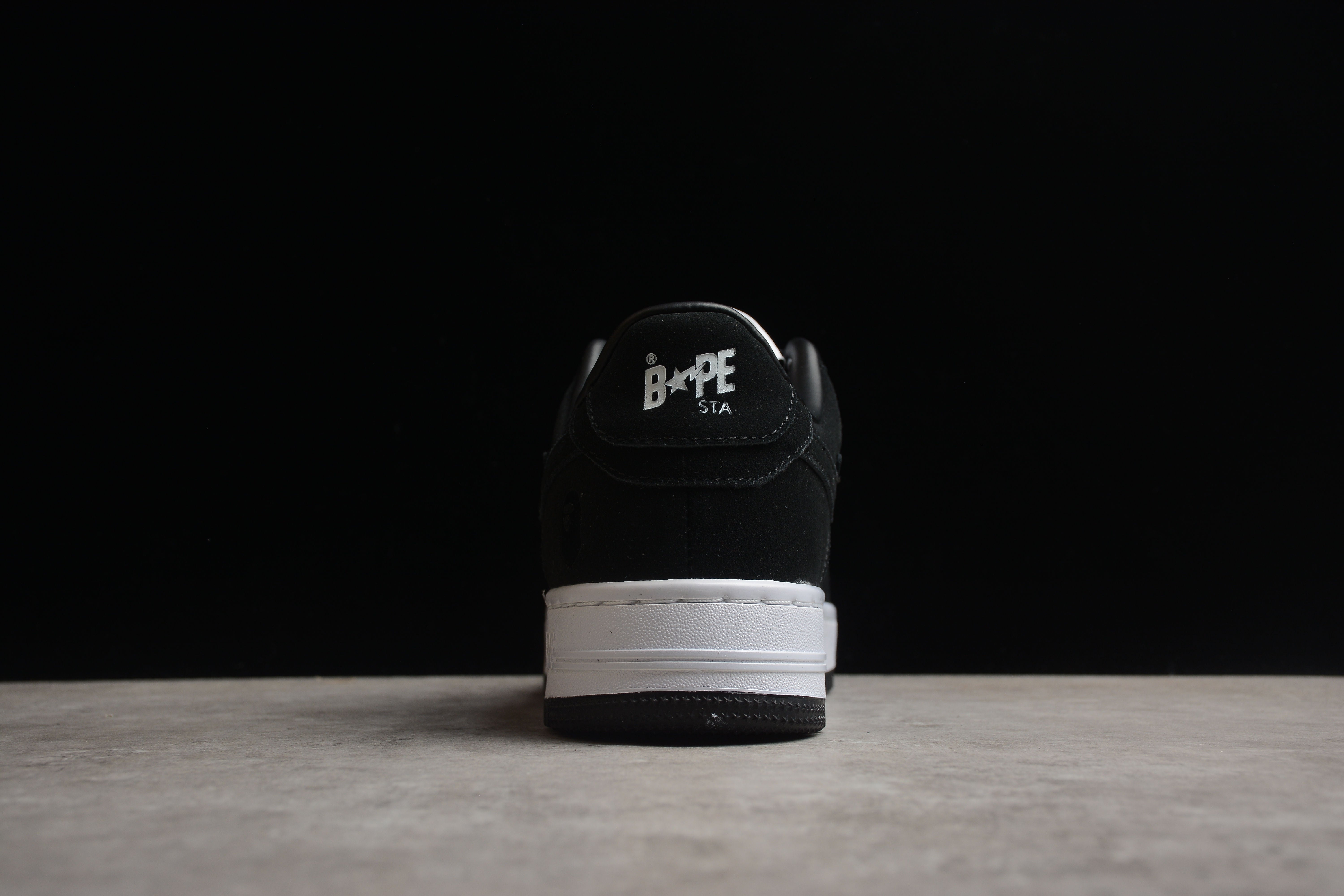 BAPE STA Low-Top Black Suede Sneakers - Image 4