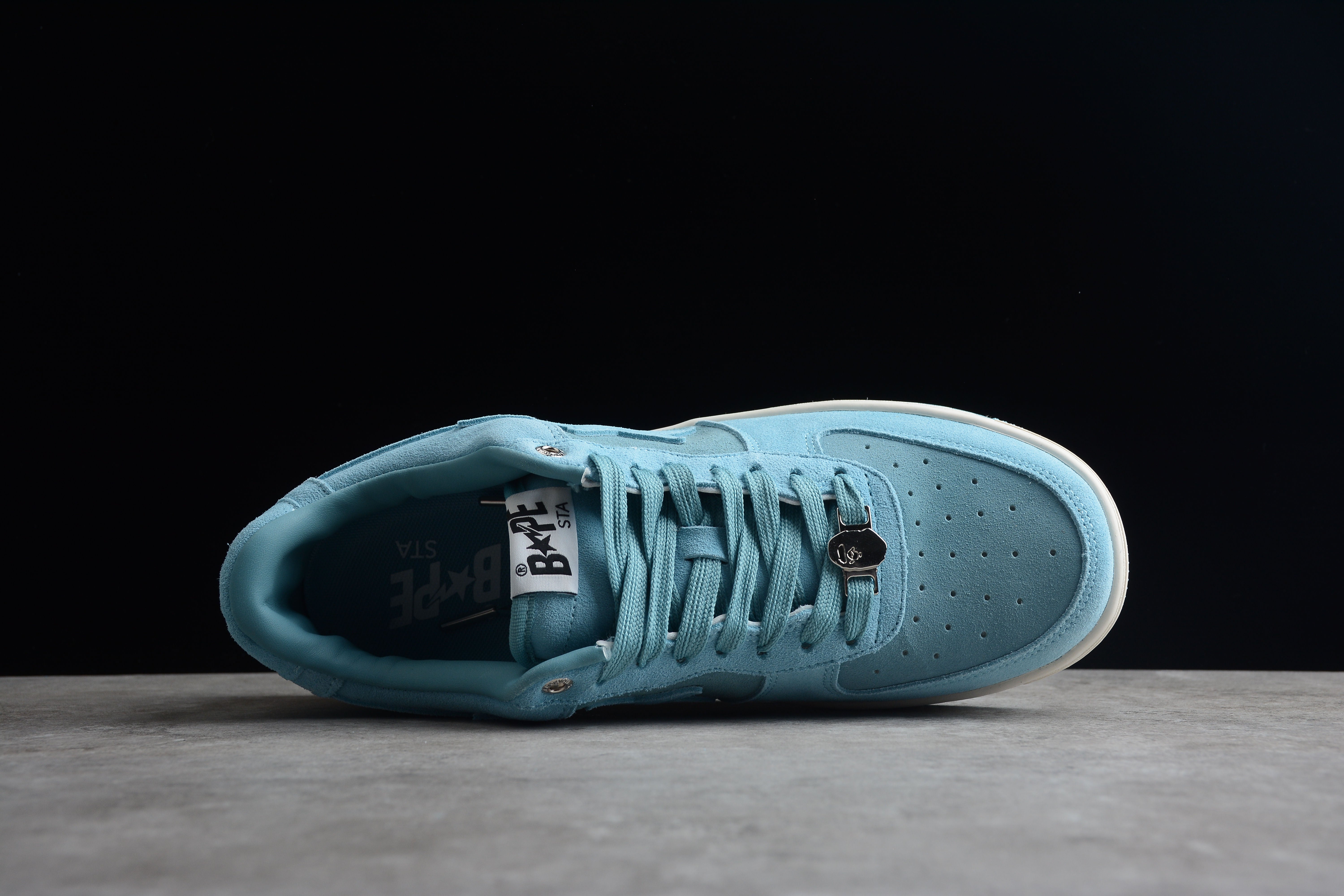 BAPE STA Low-Top Blue Suede Sneakers - Image 6