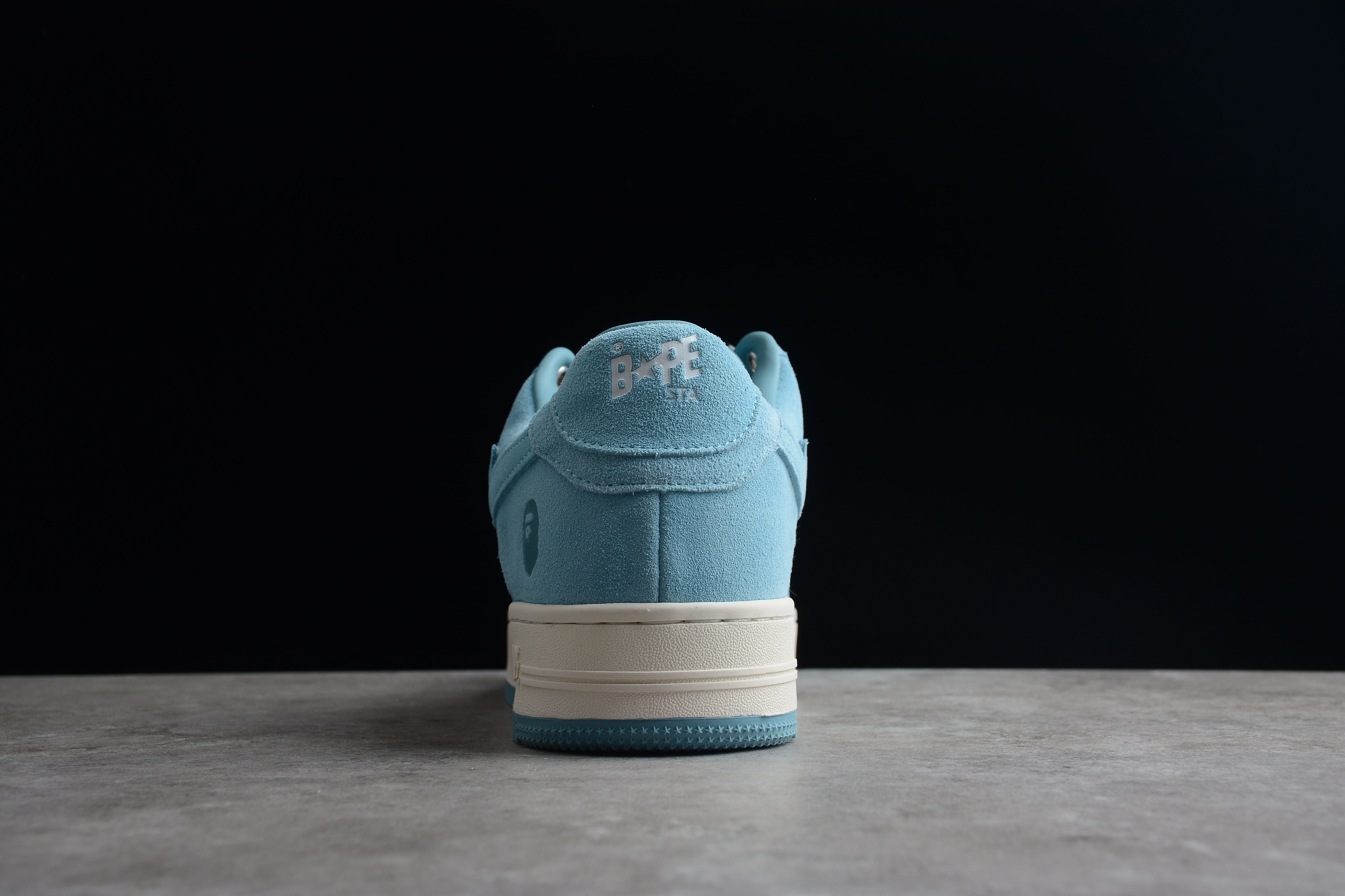 BAPE STA Low-Top Blue Suede Sneakers - Image 4