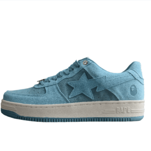 BAPE STA Low-Top Blue Suede Sneakers