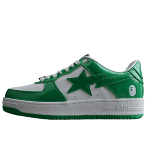 BAPE STA Low-Top Green and White Sneakers