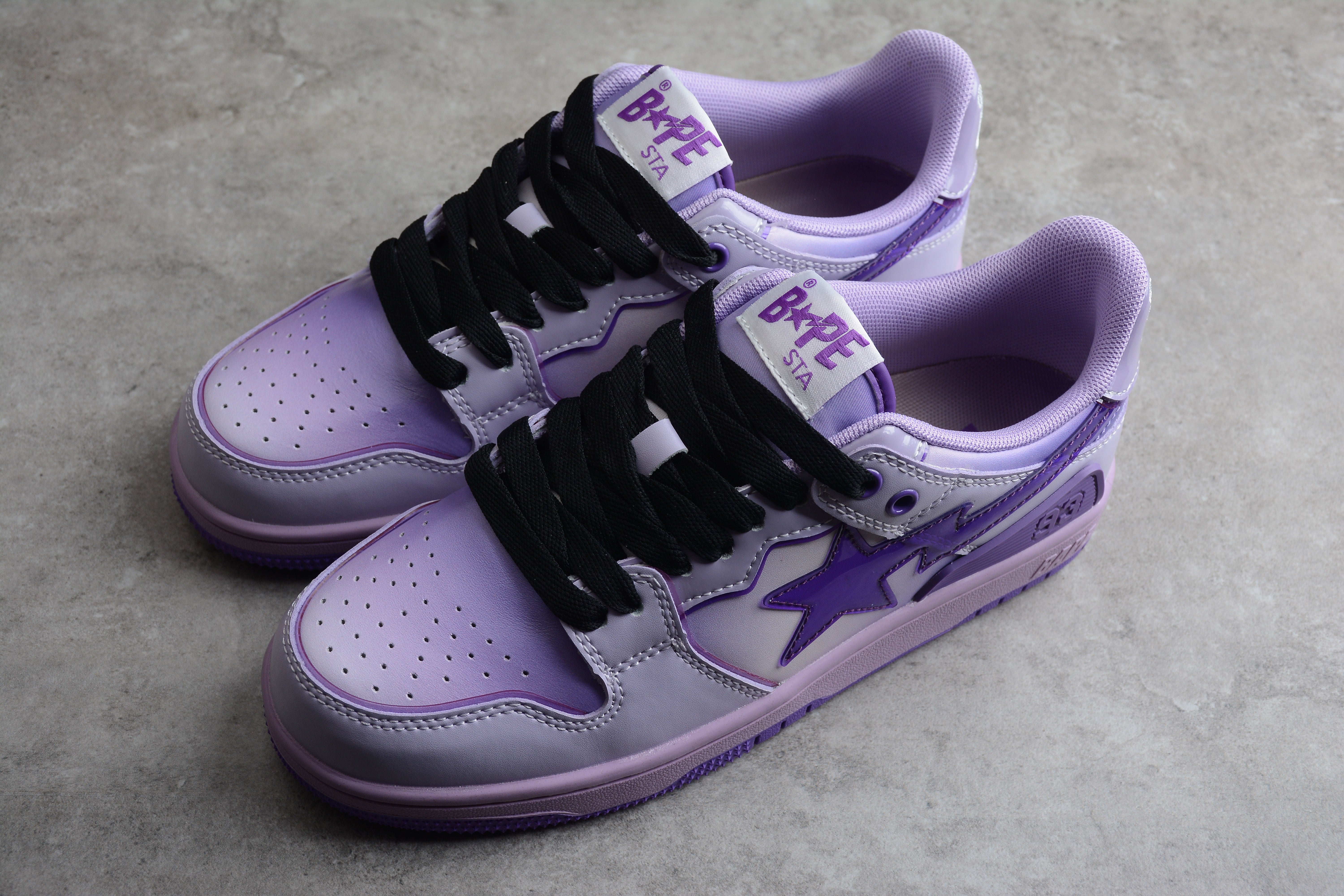 BAPE STA Low-Top Purple Gradient Sneakers - Image 3