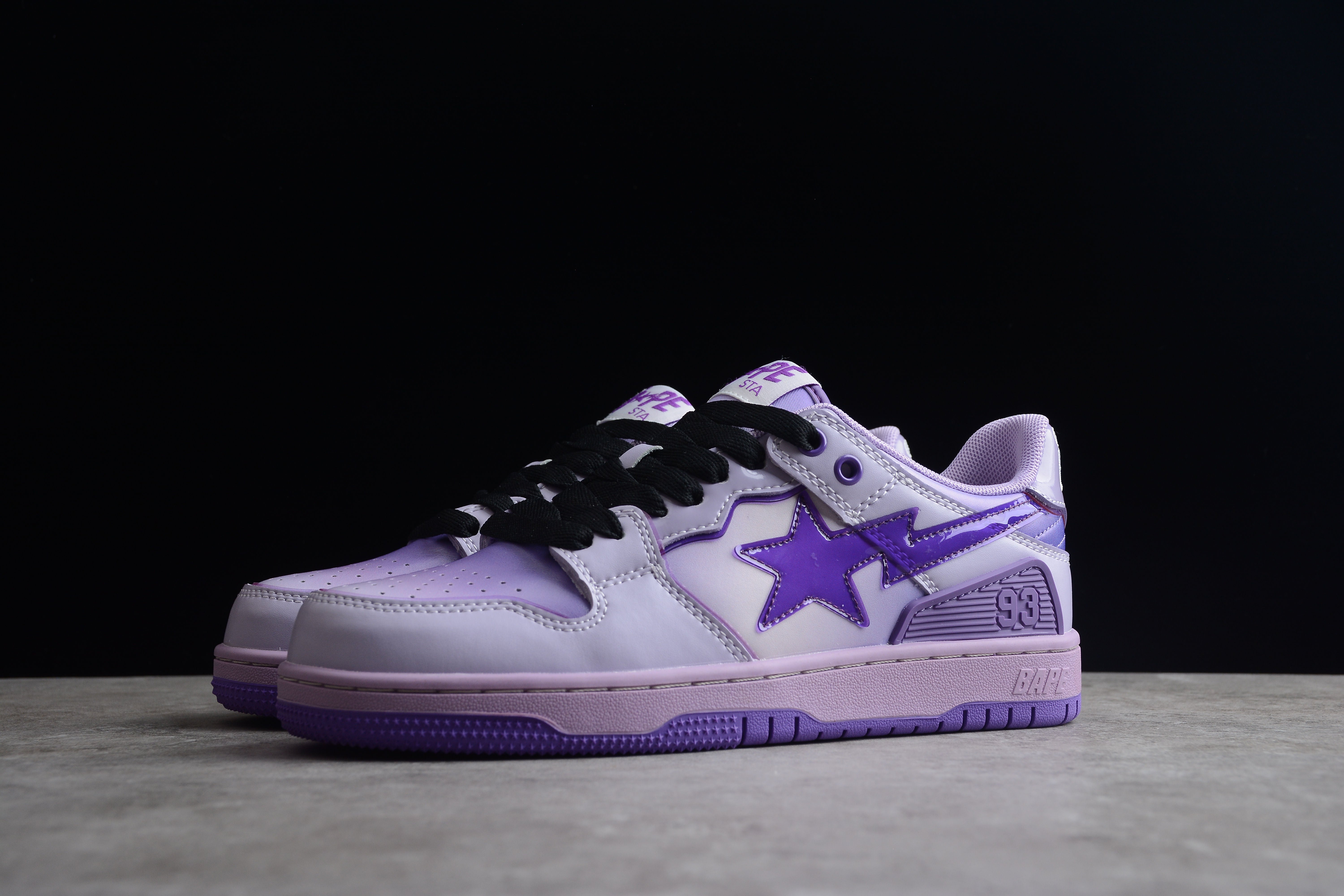 BAPE STA Low-Top Purple Gradient Sneakers - Image 8