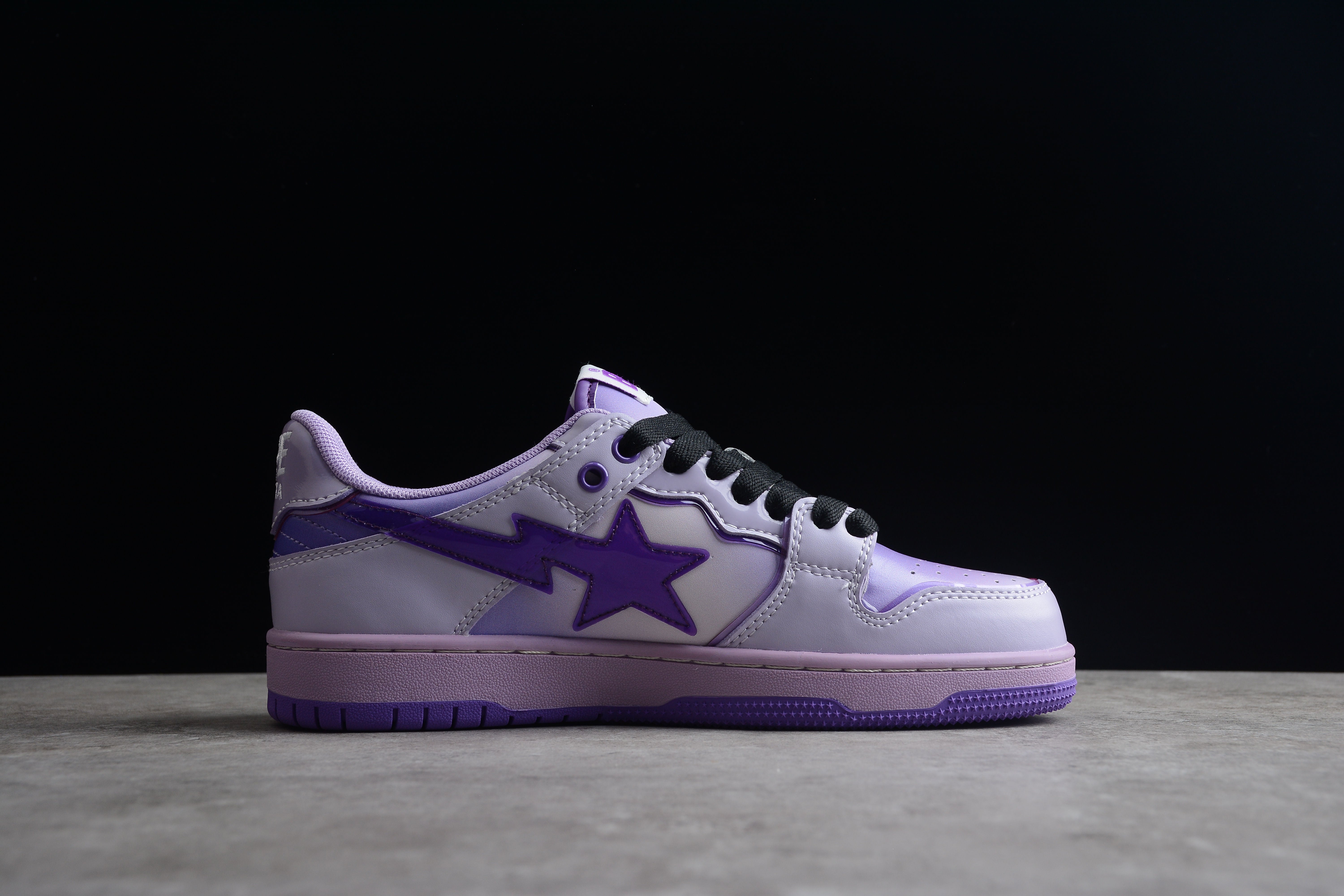 BAPE STA Low-Top Purple Gradient Sneakers - Image 7