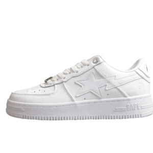BAPE STA Low-Top Sneakers in All-White