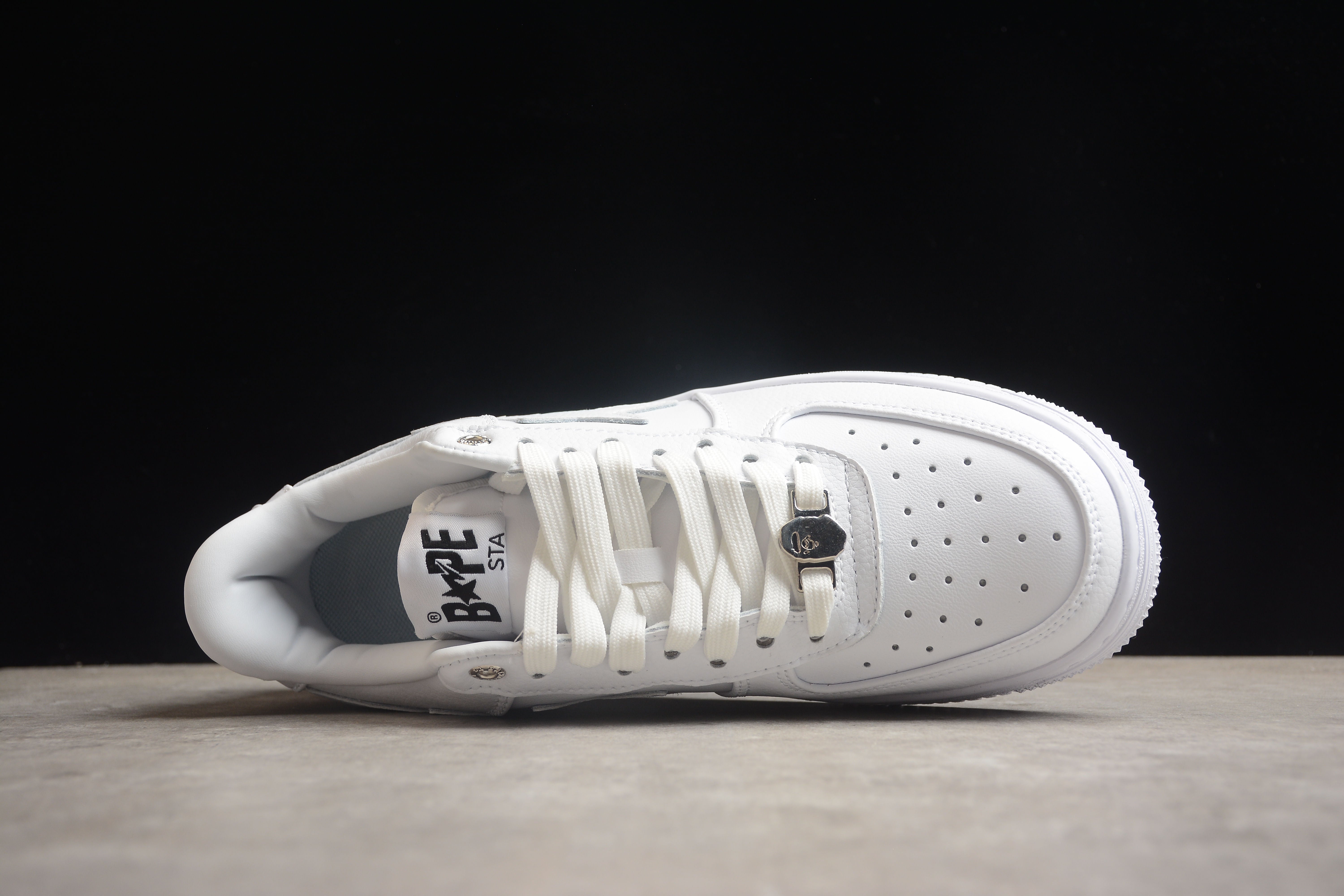 BAPE STA Low-Top Sneakers in All-White - Image 6