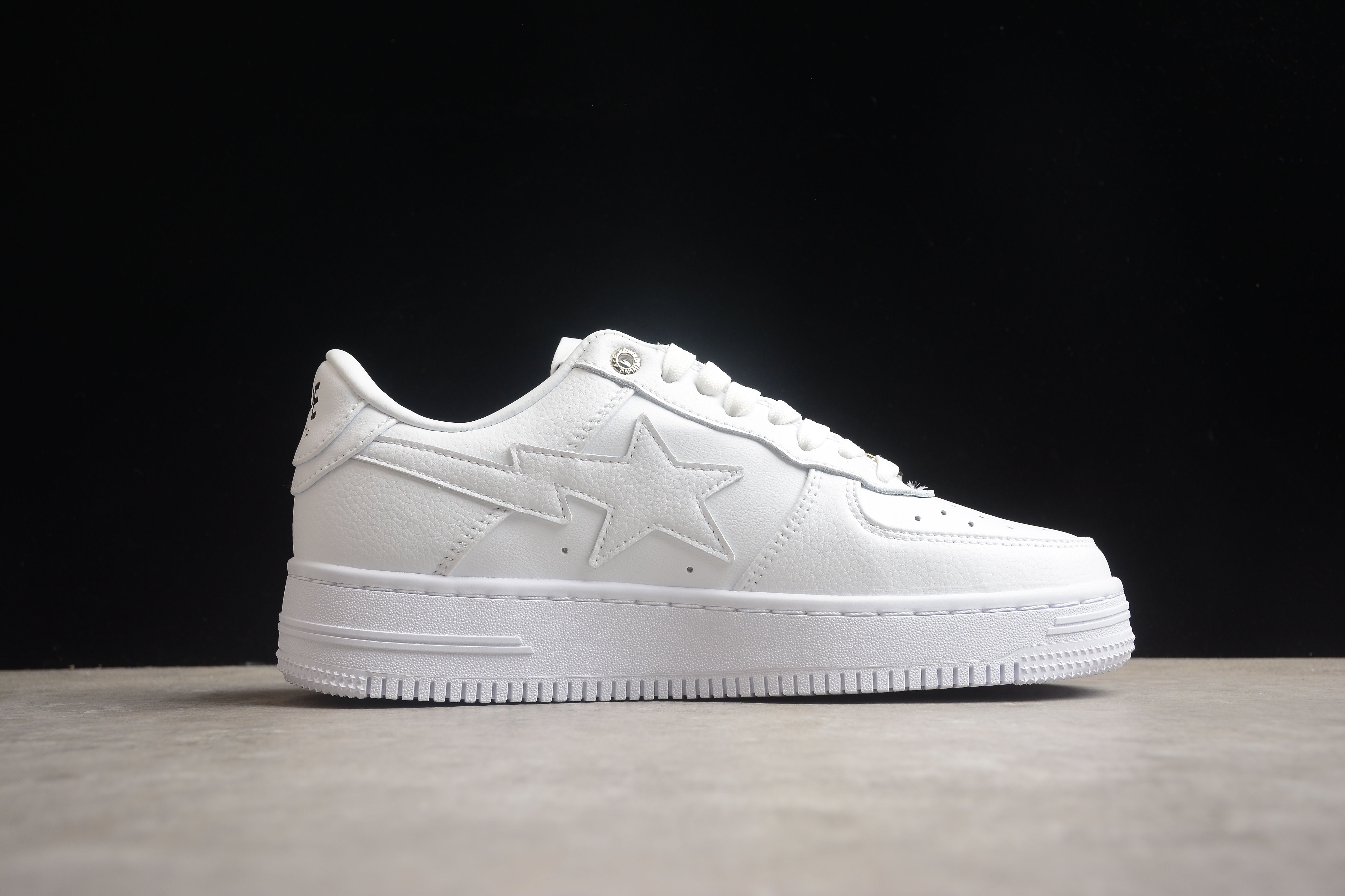 BAPE STA Low-Top Sneakers in All-White - Image 7