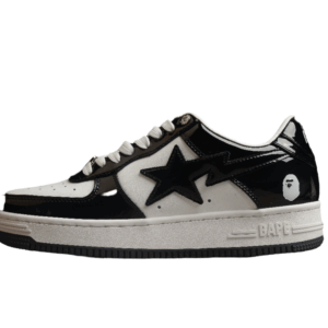 BAPE STA Low-Top Sneakers in Black and White
