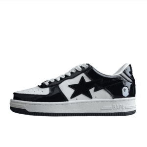 BAPE STA Low-Top Sneakers in Black and White