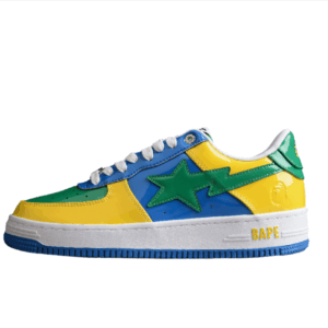 BAPE STA Low-Top Sneakers in Green, Blue, and Yellow