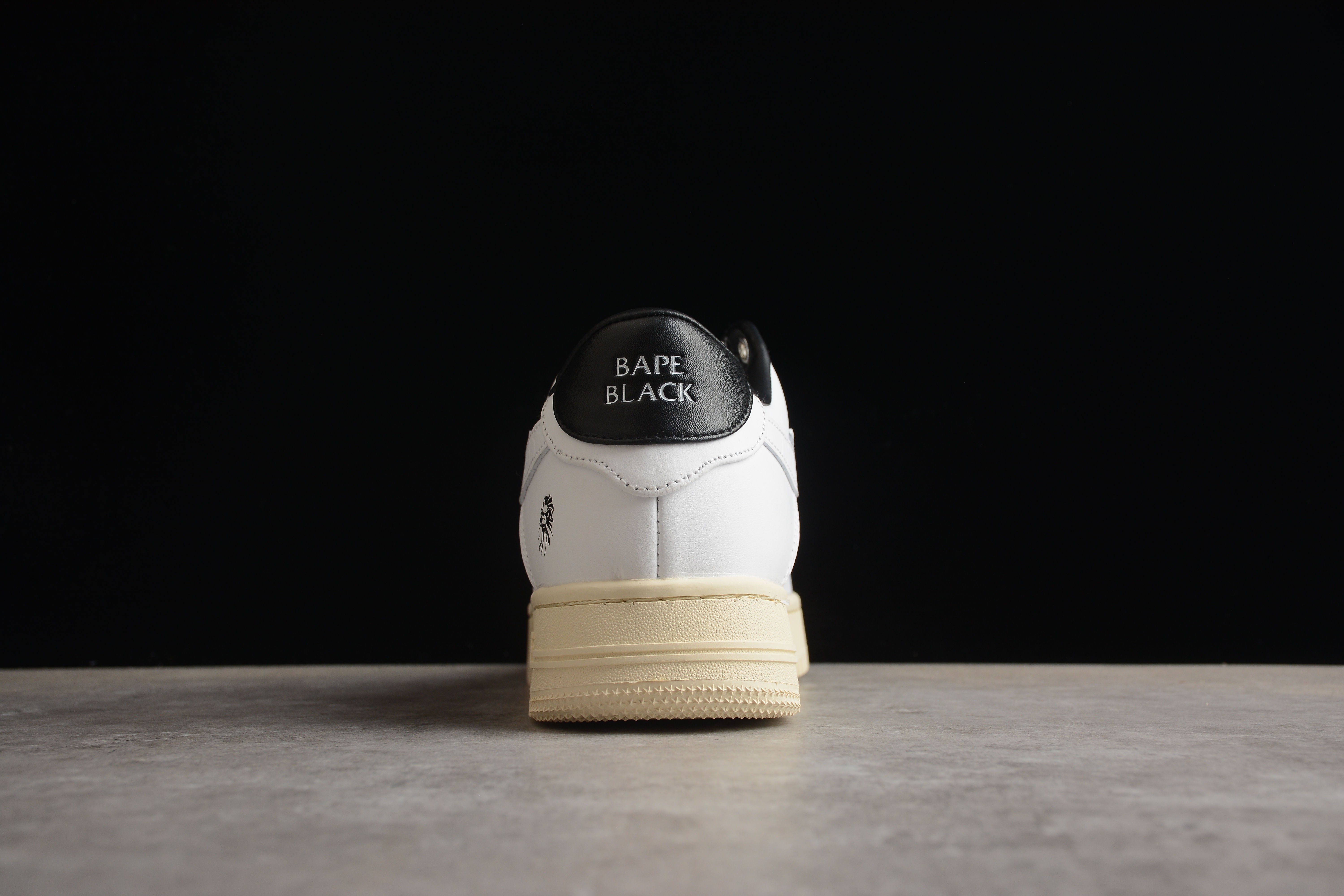 BAPE STA Low-Top Sneakers in White and Black - Image 4
