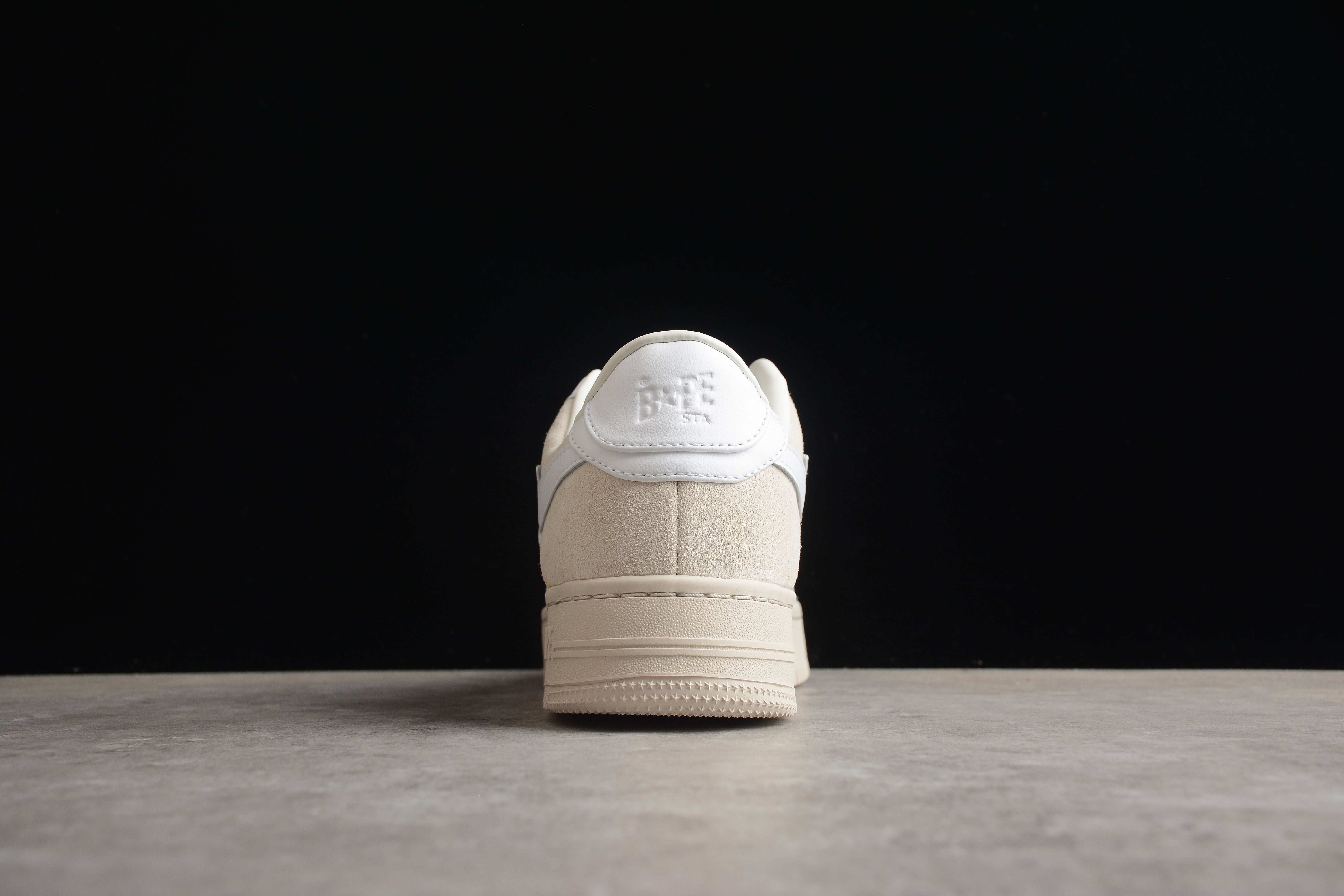 BAPE STA Low-Top Sneakers in White and Cream - Image 4