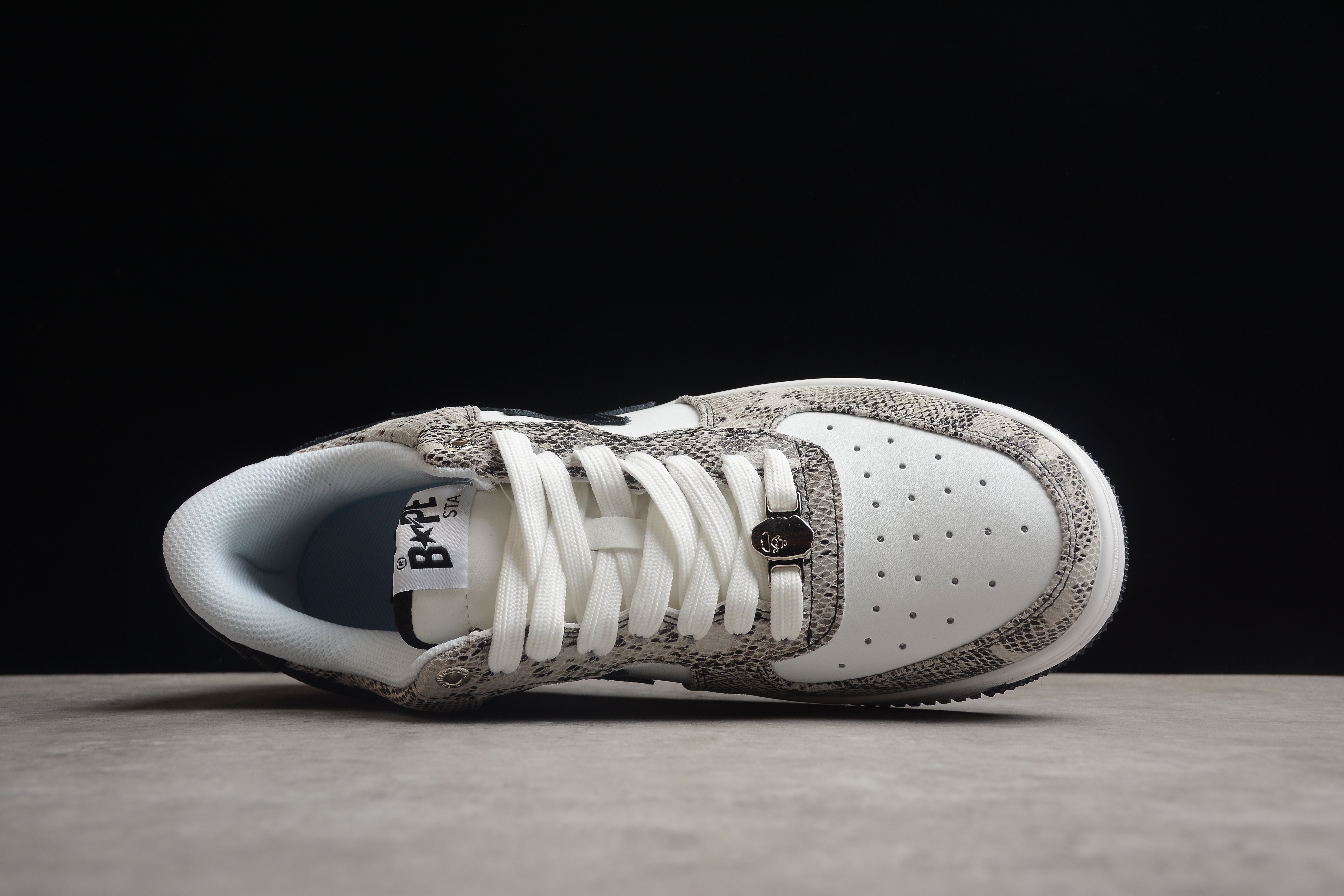 BAPE STA Low-Top Sneakers with Snakeskin Pattern - Image 6