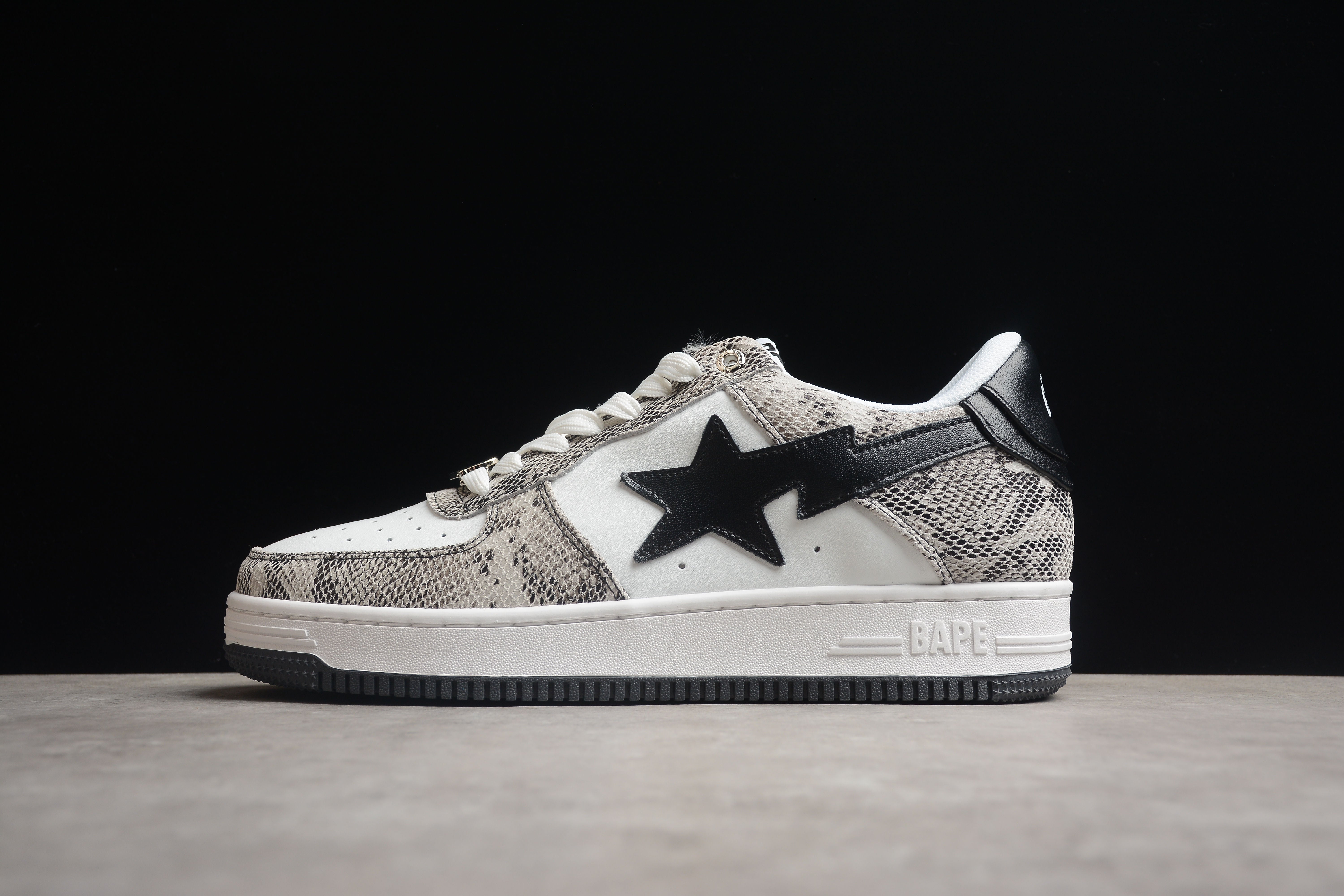 BAPE STA Low-Top Sneakers with Snakeskin Pattern - Image 2