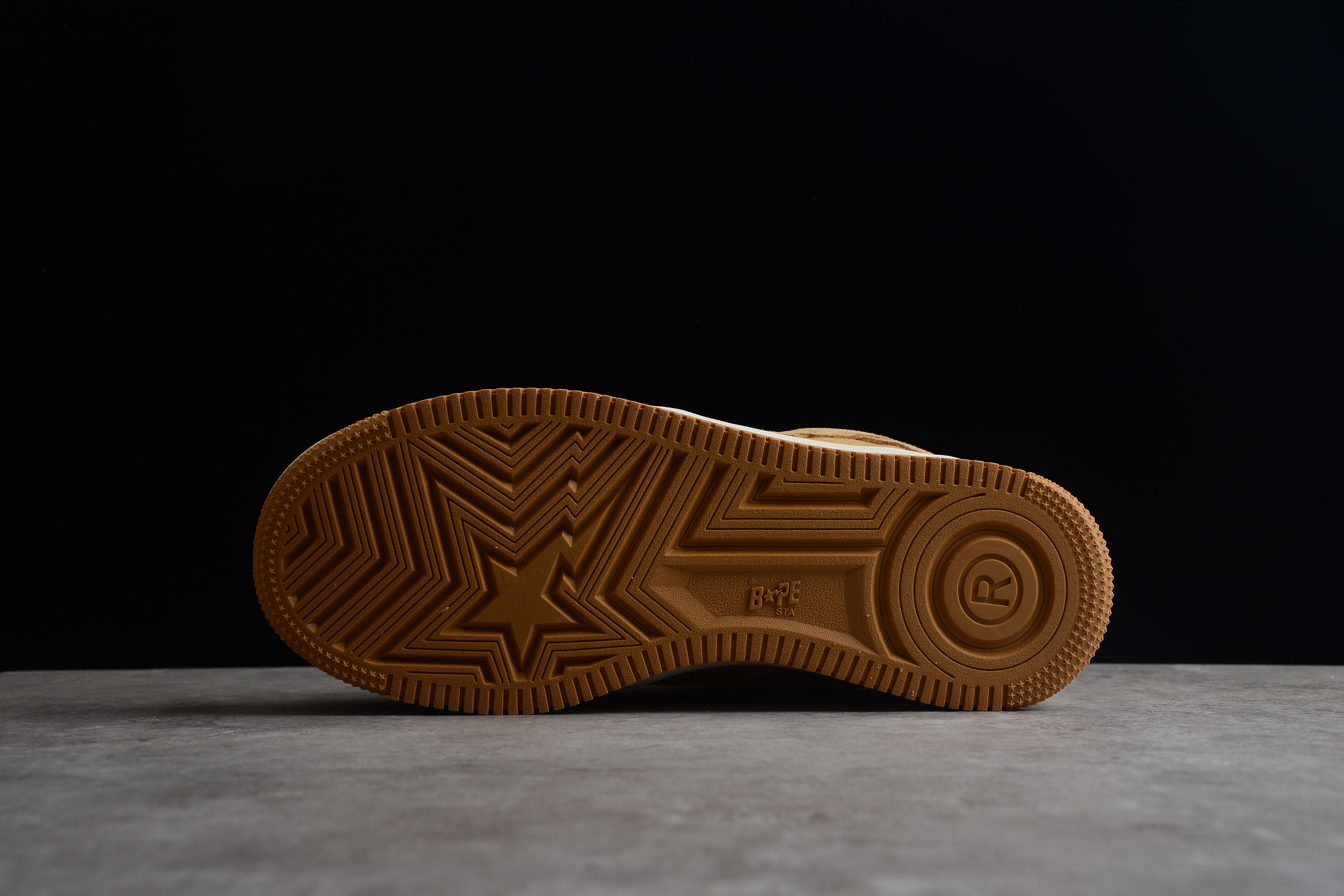 BAPE STA Low-Top Tan Suede Sneakers - Image 5