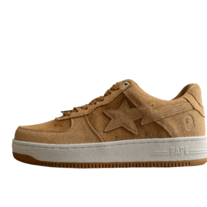 BAPE STA Low-Top Tan Suede Sneakers