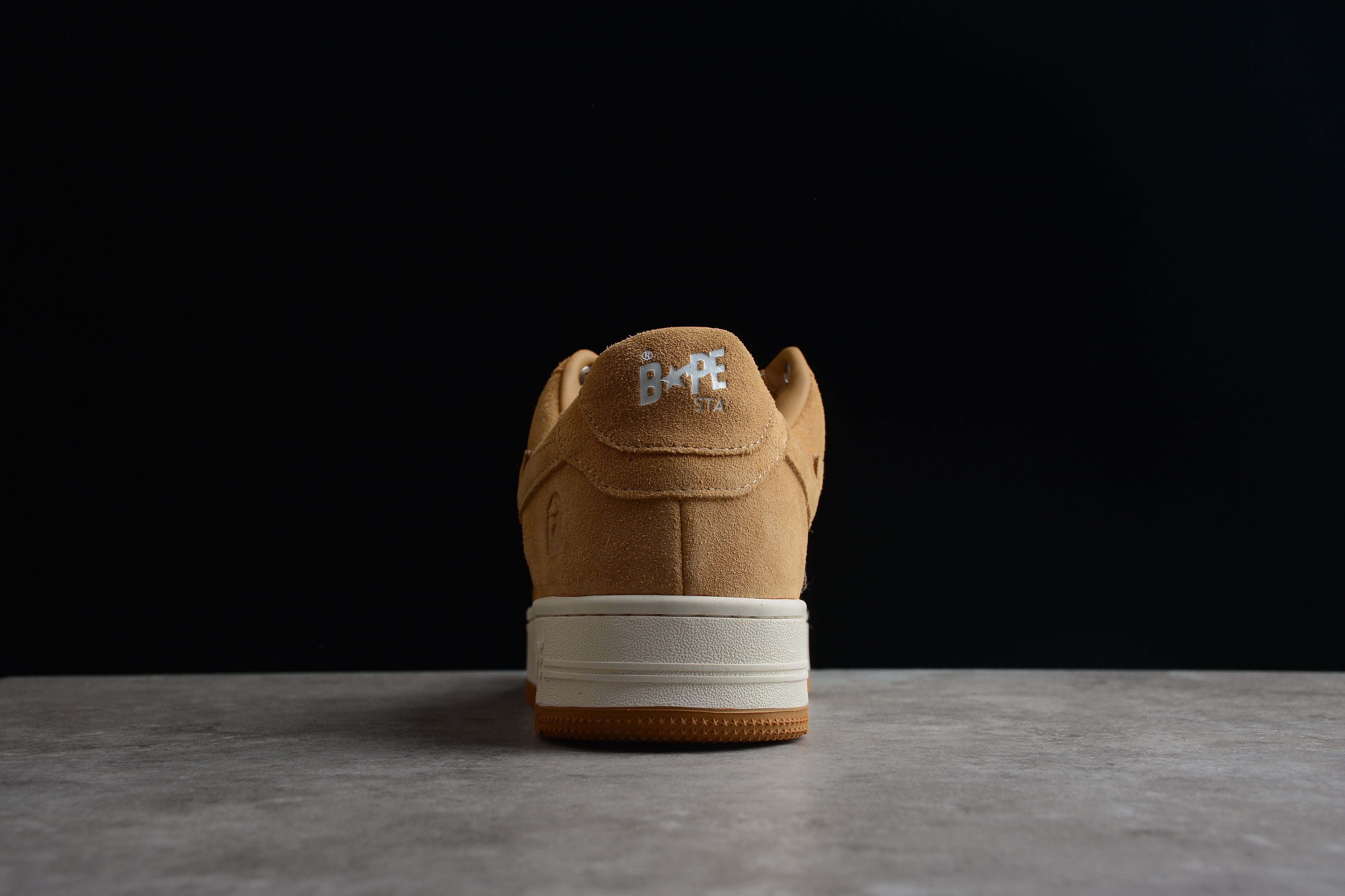 BAPE STA Low-Top Tan Suede Sneakers - Image 4
