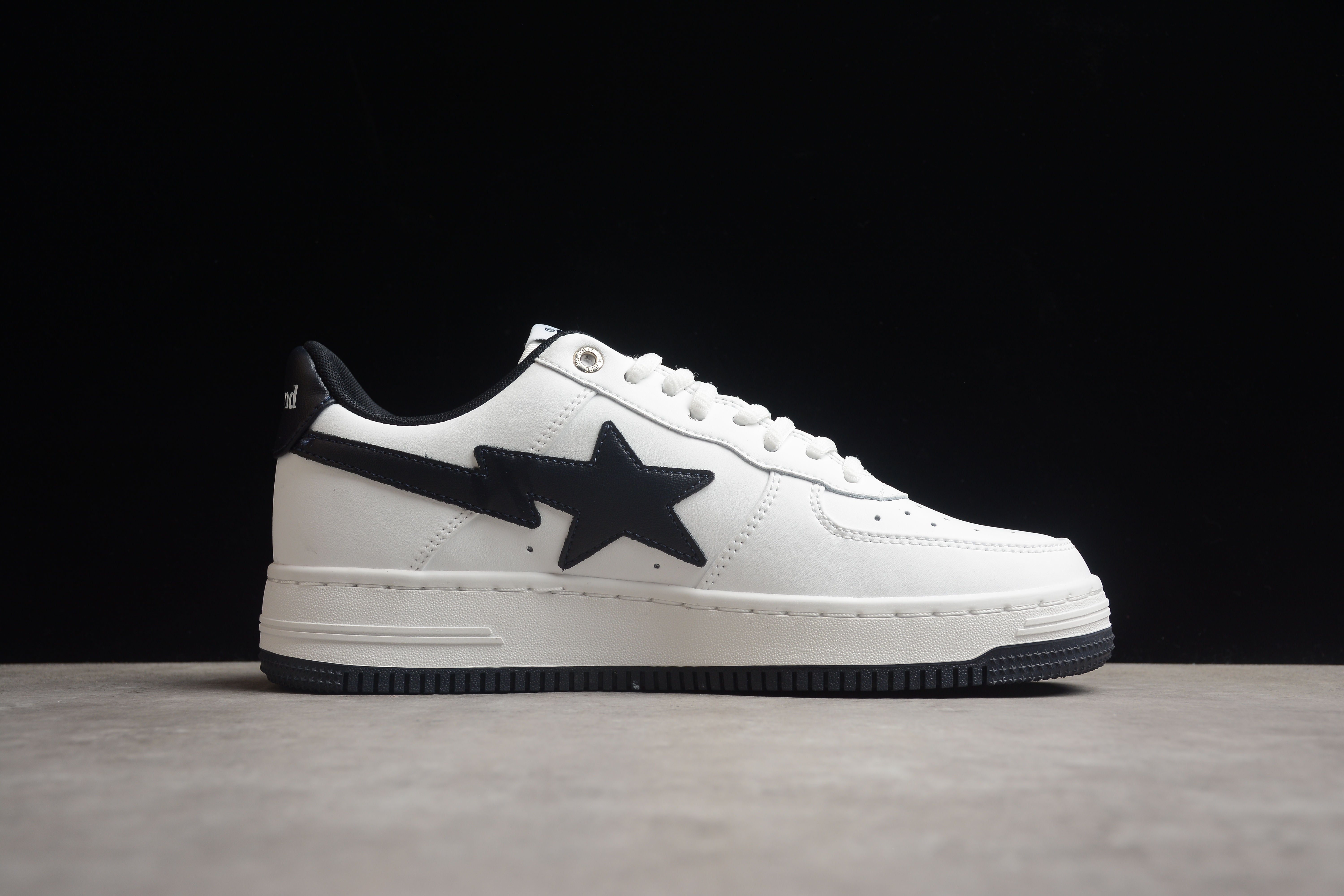 BAPE STA Low-Top White and Black Sneakers - Image 7