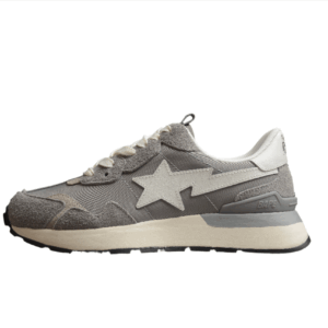 BAPE STA Runner Sneakers in Grey and White