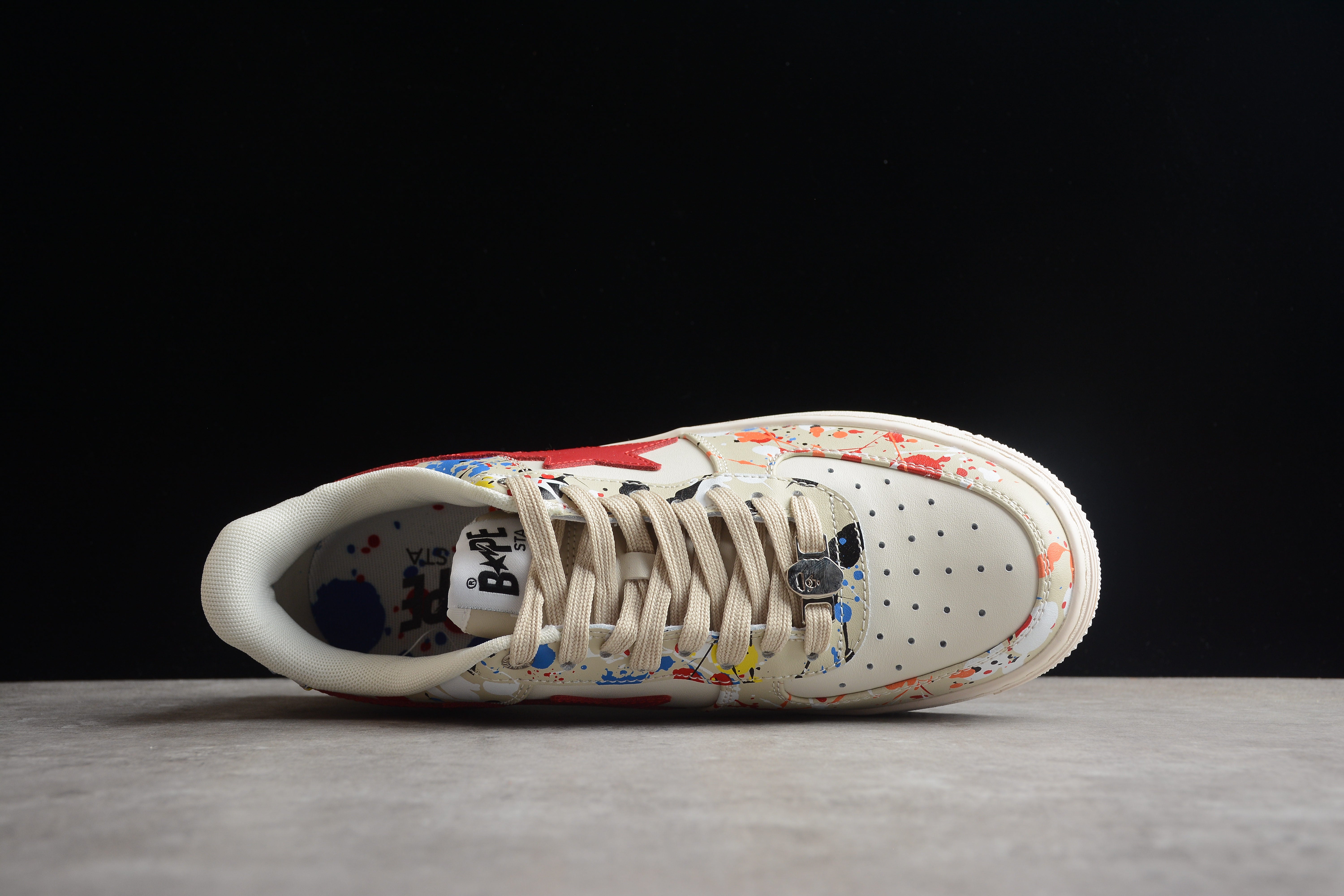 BAPE STA Splatter Low-Top Sneakers - Image 6
