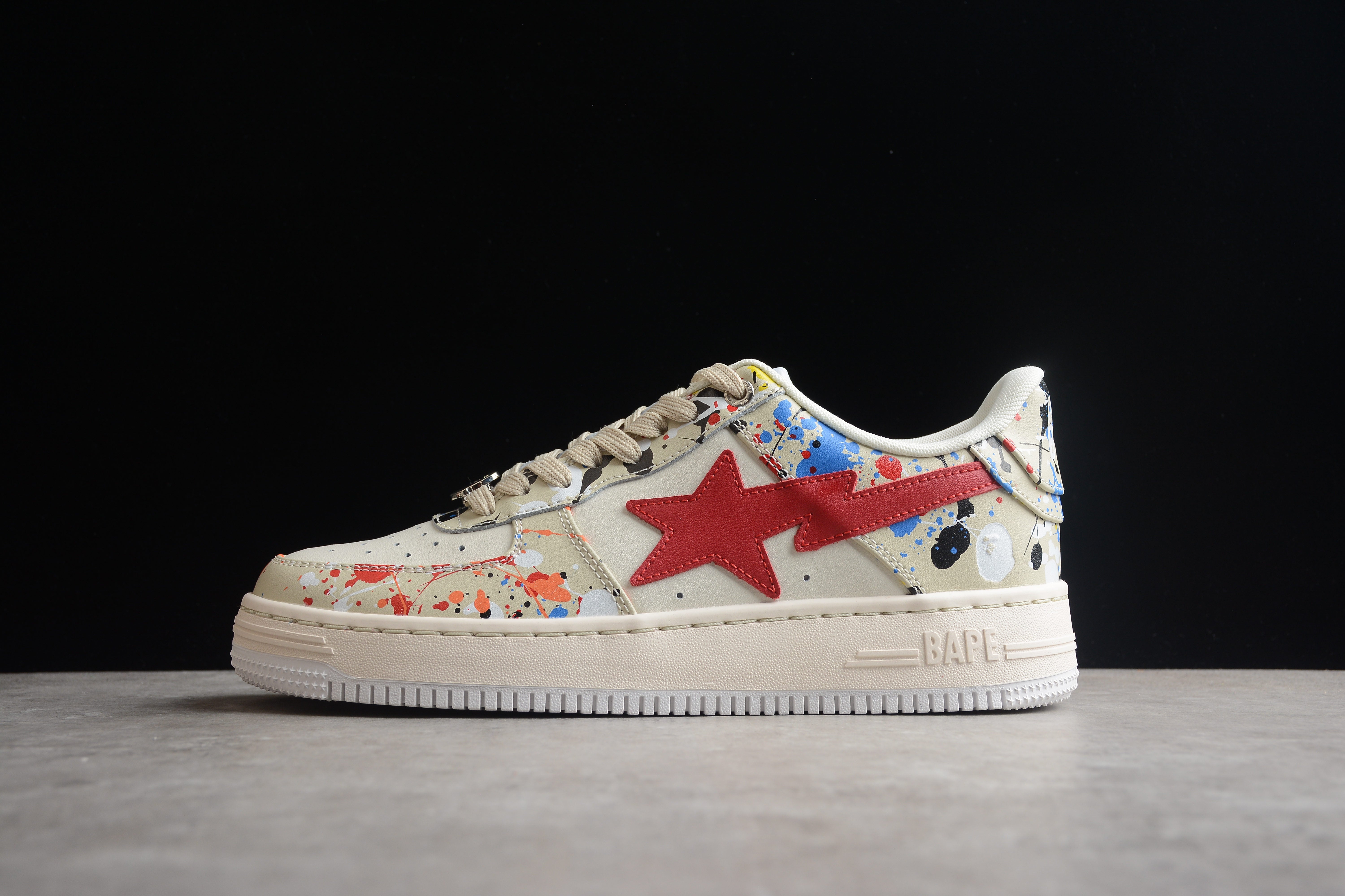 BAPE STA Splatter Low-Top Sneakers - Image 2