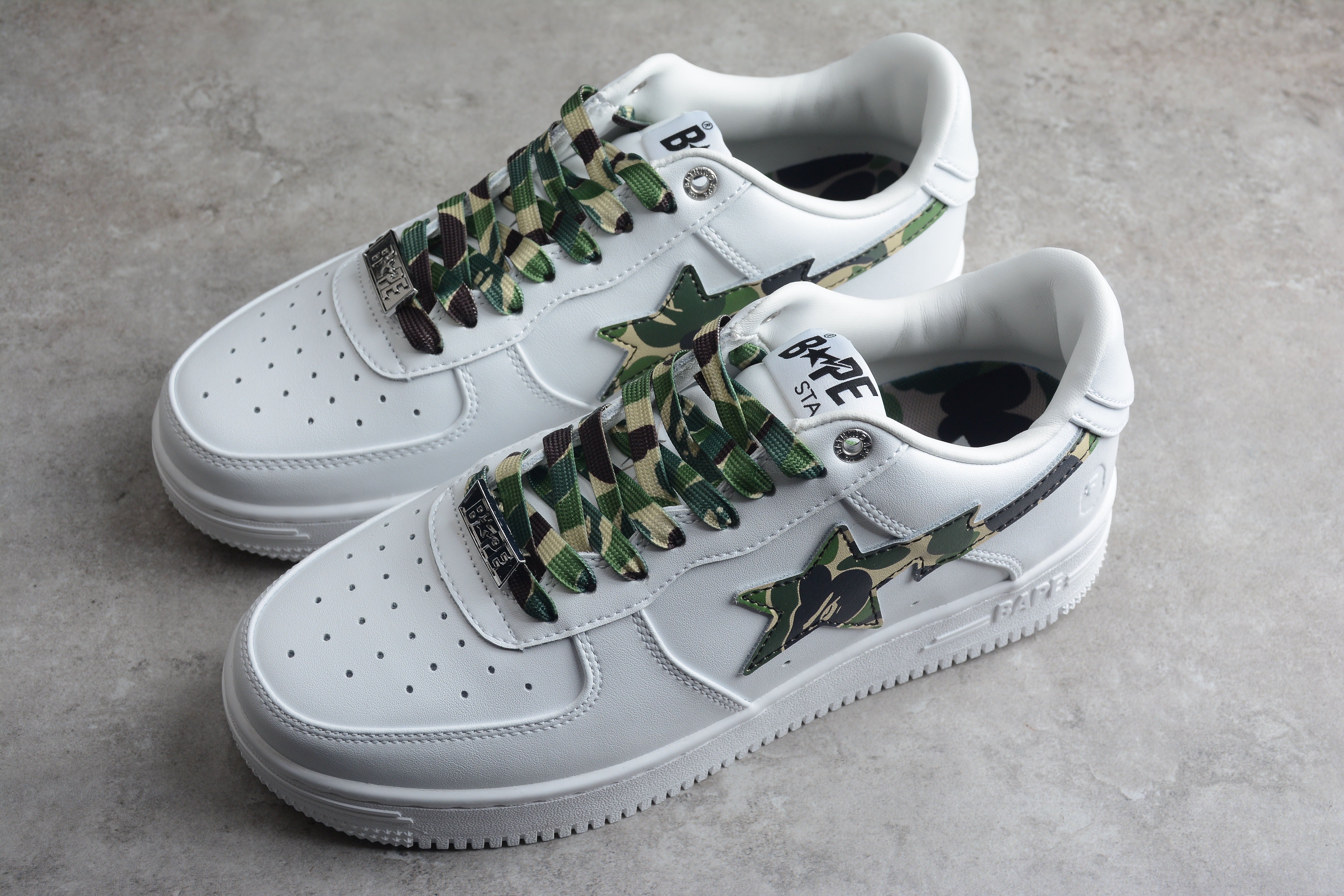 BAPE STA White Camo Edition Sneakers - Image 3