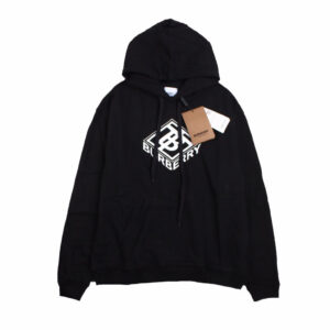 Burberry Black Hoodie with Logo Design