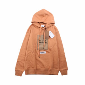 Burberry Brown Hoodie with Logo Patch