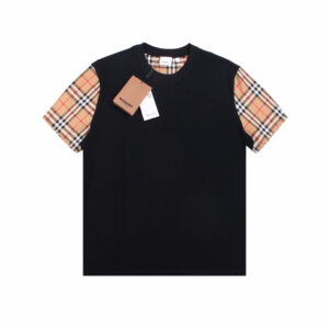 Burberry Check Sleeve T-Shirt (Black)