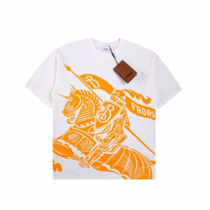 Burberry Knight Print T-Shirt - White and Orange