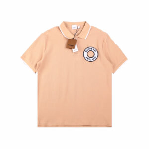 Burberry Textured Polo Shirt in Beige