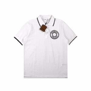 Burberry Textured Polo Shirt in White