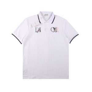 Dior Polo Shirt with Floral Logo Design