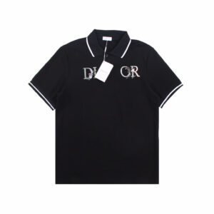 Dior Polo Shirt with Floral Logo Design