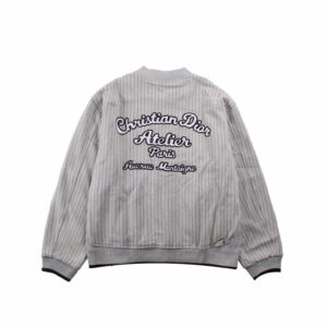 Dior Striped Bomber Jacket - Grey