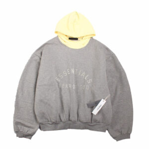 Fear of God Essentials Hoodie - Grey with Yellow Hood