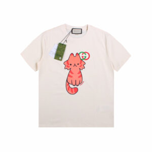 Gucci Cat Graphic T-Shirt (Cream)