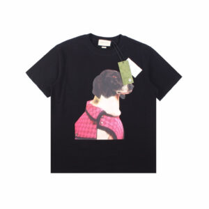 Gucci Dog Print T-Shirt in Black