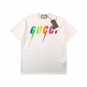 Gucci Rainbow Lightning T-Shirt (White)