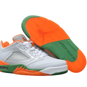JORDAN 5 Low White/Orange/Green